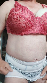 Lace bra and panties that I love.