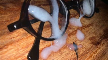 Antons round glasses getting a treatment.
