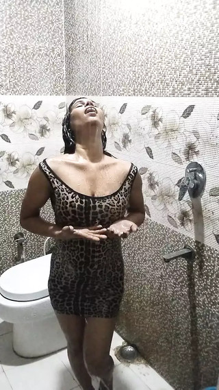 Hot Indian girl enjoying in bathroom