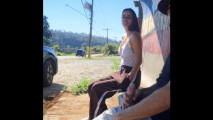 Risky Masturbation with a Stranger at a Bus Stop!