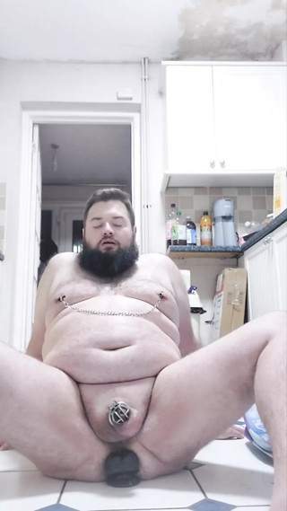 I try out my new cage - ends in ass to mouth
