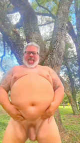 Naked Dancing Bear in the Wilderness Showing His Hole