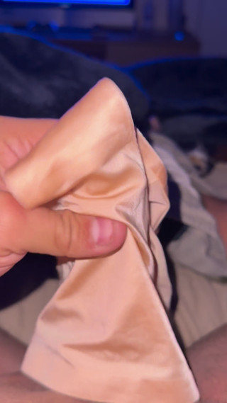 Cum in extremly soiled pussy juice panties from teacher