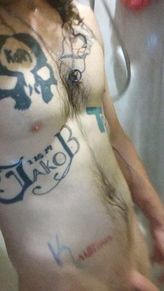 Me finishing shower.