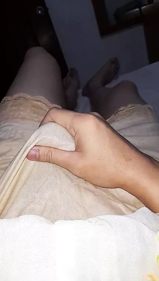 Masturbation and cumshot wearing cum stained skirt