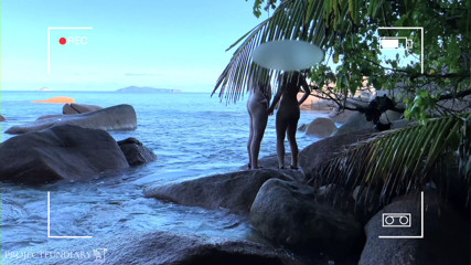 voyeur spy, nude couple having sex on public beach - projects