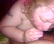 teaching my bbw slut how to milk a black cock