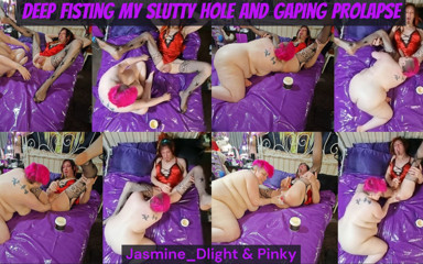 Deep Fisting My Slutty Hole and Gaping Prolapse - Jasmine Dlight &amp; Pinky thumbnail