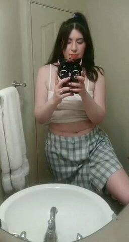 lolafuccbunny in a mini skirt