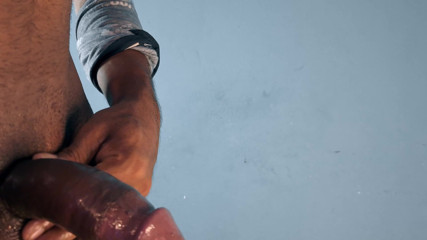 Hot Masculer Hairy Boy Masturbating Huge Wet Cock and Making Cum