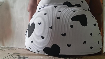 I got horny and sat on a huge cock, my tight pussy swallowed it all.