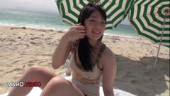 Hina Maeda's Beach Threesome Ends in Hot Outdoor Creampie