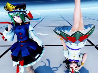 MMD Touhou - Eikishiki &amp; Seija (Futa) - Dance &amp; Sex