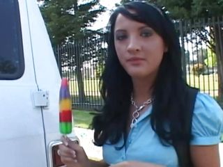 Super Lovely Dark Haired Girl Gets Fucked in a Van Doggy Missionary and Cowgirl Style