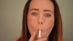 Close up Smoking - Sexy Lip & Smoke Tease