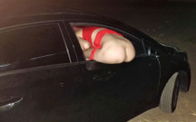 Cuckold Leaves Wife with Her Butt Exposed at the Car Window to Strangers in Public!