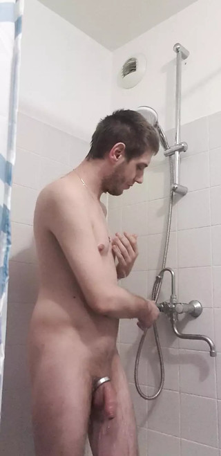 In the shower