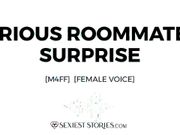 Erotica Audio Story: Curious Roommate's Surprise (M4FF)