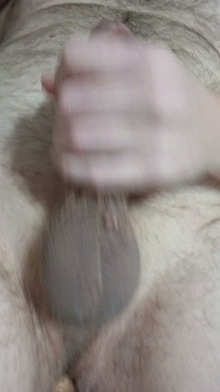 Stroking my cock with a dildo in my ass