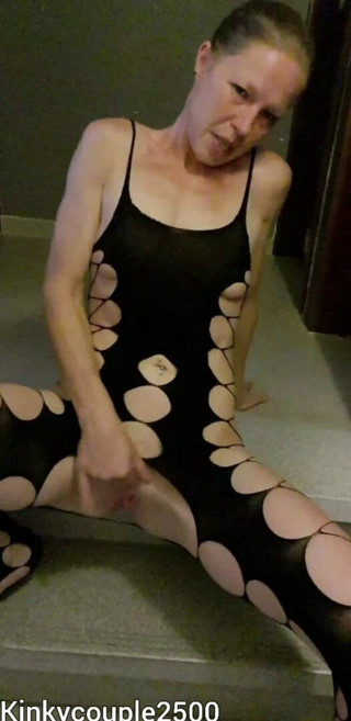 Hot milf in sexy outfit has solo orgasm