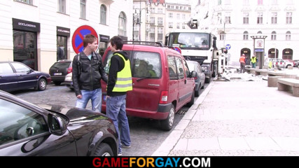 Picked up skinny lad rides his gay cock
