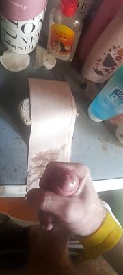 didn't finish, but showed off his beautiful, big dick