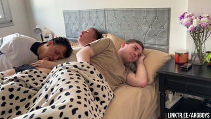 Don't Make a Noise so Your Step-brother Won't Notice! - Big Cock Tattoed Latino Twink
