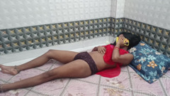 Desi Girl in Red Lingerie Home Sex - Doggy & Missionary Fuck