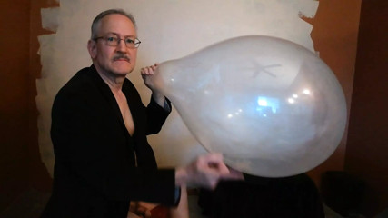 Balloonbanger 80) Slow Blow, Jerk and Pop Used Tuf-Tex 24 inch Balloon