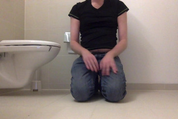 Faggot humiliated by strangers on cam jerks off and cums