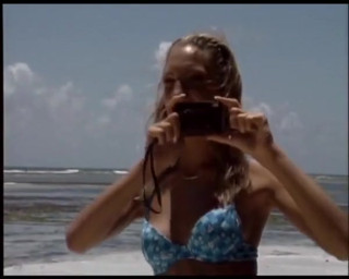 Lesbians From Germany Licking Each Other on the Beach