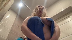 Dancing naked in the bathroom