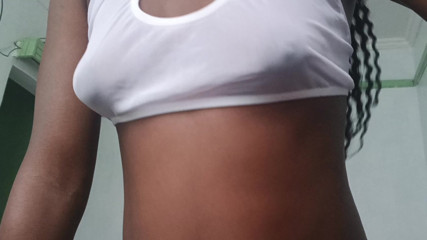 Reverse and riding ebony petite creams BBC