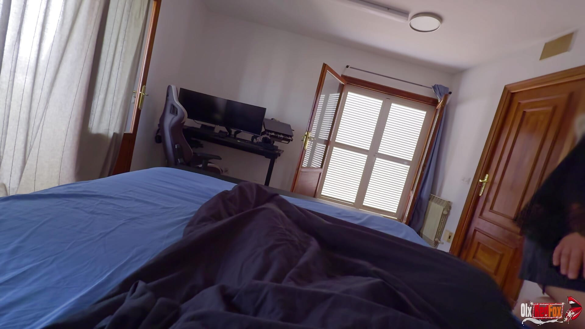 Stepmom accidentally sat on her stepson's cock, Stepson fucked her ass and cum inside