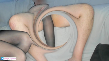 Small Mistress Spanks Husband and Crushes His Crotch with Her Sandals