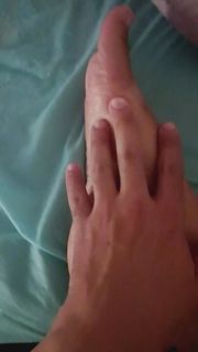 Fucking the male's foot.