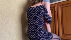 Classmates Fuck Standing Doggy Style in the Kitchen After School