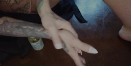 Handjob to a Dildo