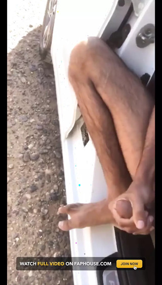 An Arab Plays with His Dick in the Car