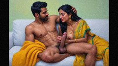 Indian wife gives blowjob to her tenent in bathroom