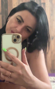 Blue Lace Mirror Tease with My Squirt-stained Mirror