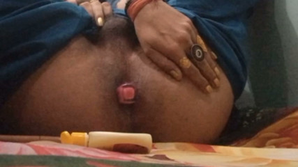 INDIAN Crossdresser Trans ( SHEMALE ) Ass Fuck Self Fuck