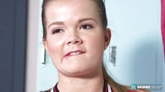 Teen Lexy Adams Gives A Cheerleader Peep Show