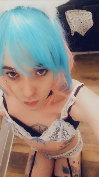 Horny Blue Haired Bunny Girl