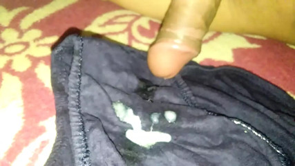 CumShot on Wife Panties Underwear Thong Bikini Gstring thumbnail