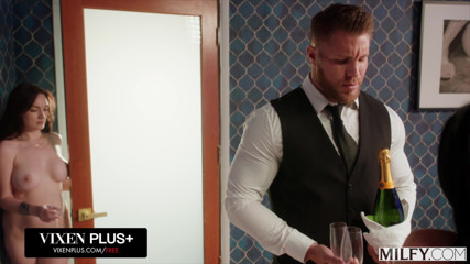 MILFY Sexy MILFs Anissa Kate And Paris Lincoln Suck And Fuck The Room Service Guy