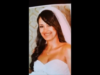 Cum tribute to hot slut bride