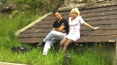 Blonde Amateur Takes Cock on Outdoor Roof