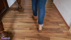 Birkis Asmr - Sandals Dragging & Sliding on Wooden Floor