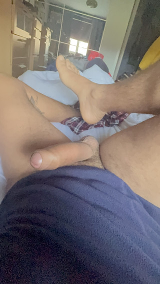 Waking up horny around straight friends, hoping he can help me finish.